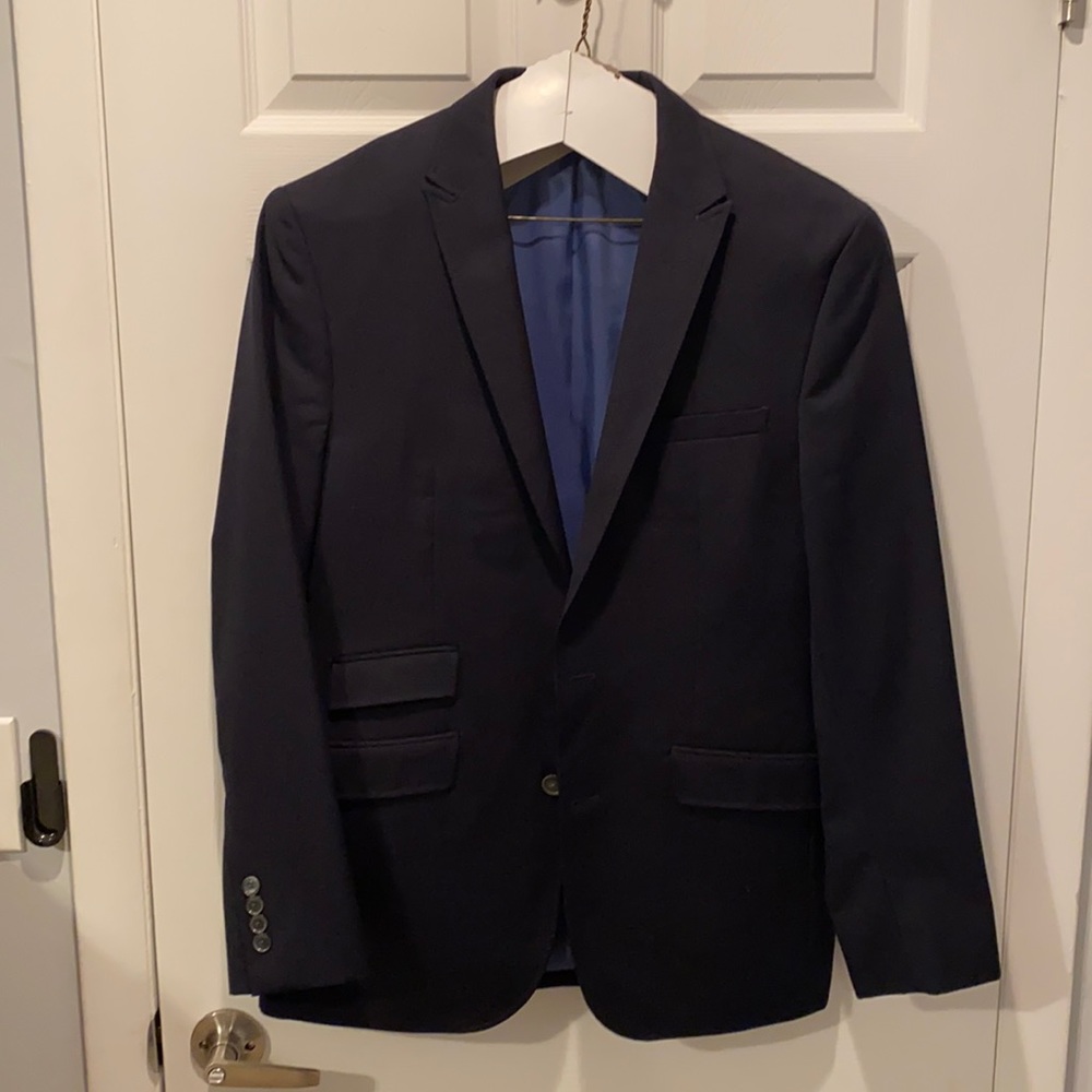 Men’s Navy Egara Sport Coat. 40R.